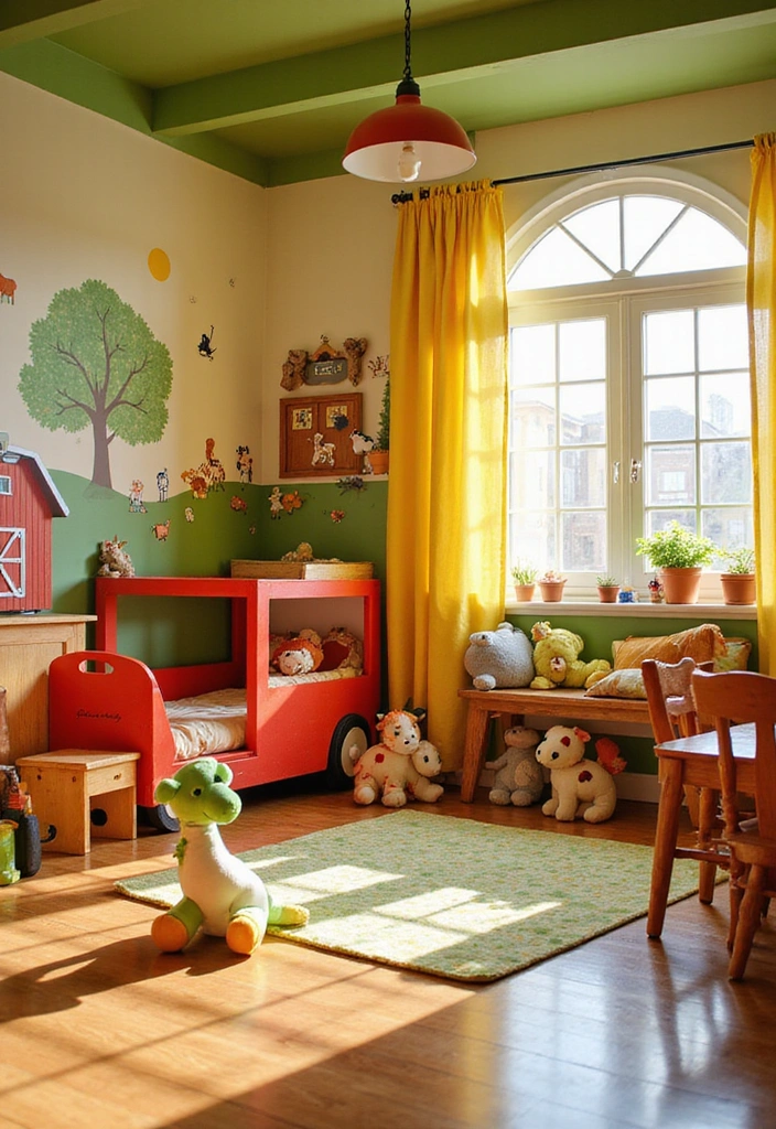 Colorful Farmyard Colorful kids Playroom Ideas